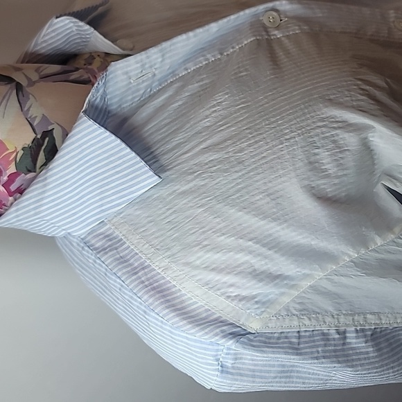 ACNE STUDIO'S 100% Cotton Striped Button down layered Blouse Shirt - Picture 3 of 11